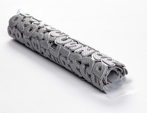 Csúszásgátló kádba, betű mintás szürke