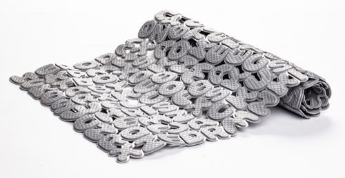 Csúszásgátló kádba, betű mintás szürke