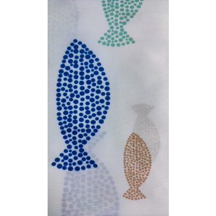 Zuhanyfüggöny textil 180*200 cm halacska mintás