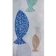 Zuhanyfüggöny textil 180*200 cm halacska mintás