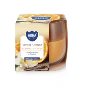 Gyertya vanilia-narancs mintás