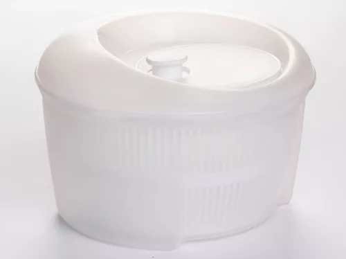 * Saláta centrifuga műanyag 4,5 L-es fehér