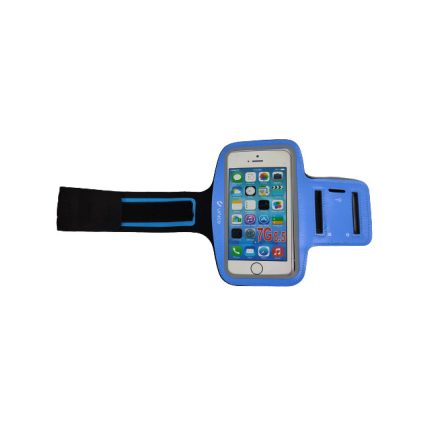 Mobiltelefon tartó felkarra rögzíthető sportoláshoz kék