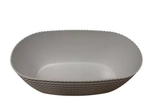 Virágláda, 38 cm, fehér, fonott