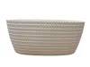 Virágláda, 38 cm, fehér, fonott