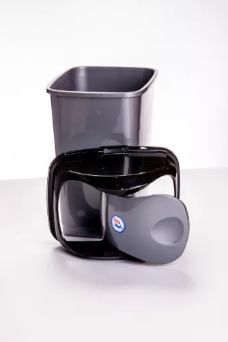 Billenős slim szemetes szürke színben (18 L-es)