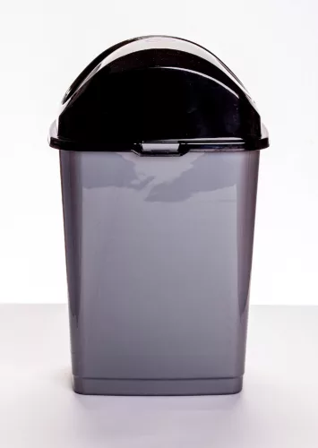 Billenős slim szemetes szürke színben (18 L-es)