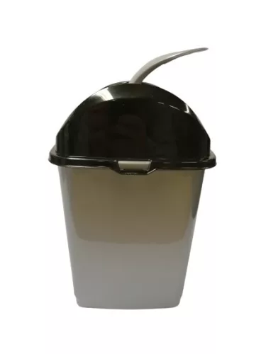 Billenős szemetes (5 l), szürke