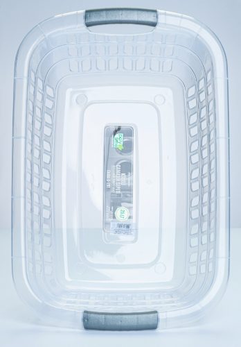 * Ruhakosár ovális 25 l, átlátszó