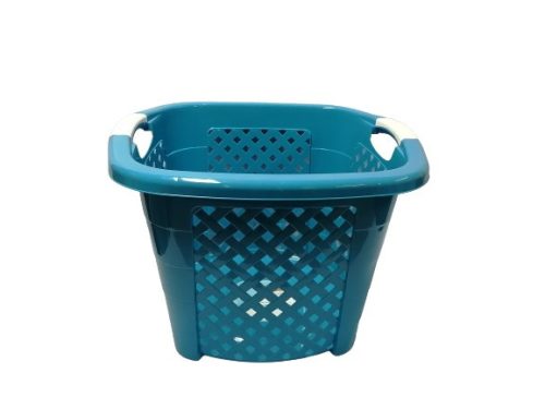 * Rattan hatású ruháskosár 34 l, kék (KKS)