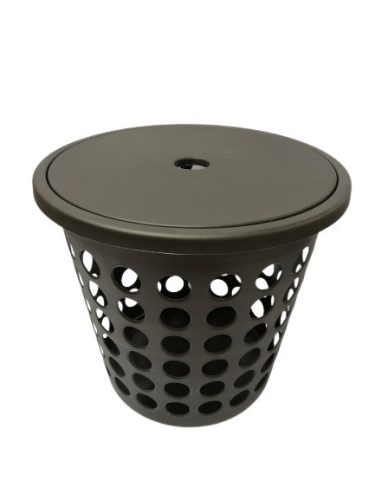 Szennyestartó kosár 25 l, fekete