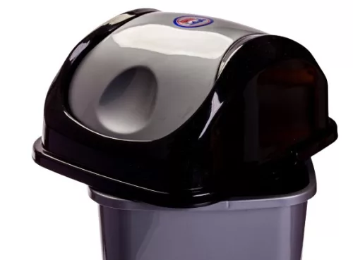 Billenős szemetes Slim szürke színben (50 L-es)