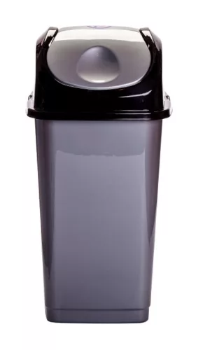 Billenős szemetes Slim szürke színben (50 L-es)