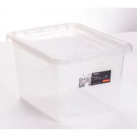 * Átlátszó tároló doboz zárható tetővel (15 l)