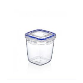   Tároló doboz szögletes patentzáras tetővel 575 ml átlátszó
