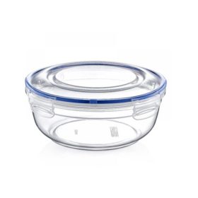   Átlátszó kerek tároló doboz, patentzáras tetővel (0,4 L-es)