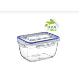   Tároló doboz szögletes patentzáras tetővel 1000 ml átlátszó