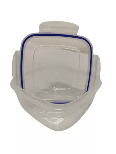 Szögletes tároló doboz, patentzáras tetővel