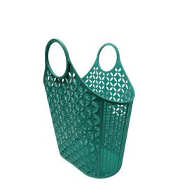 Füles szatyor műanyag zöld