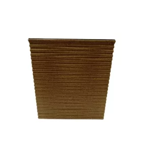 Műanyag virágtartó betéttel, barna; 18,5x18,5 cm (KKS)