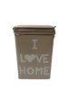 Fém konyhai tároló doboz; "I love home" (KKS)