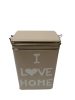 Fém konyhai tároló doboz; "I love home" (KKS)