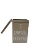 Fém konyhai tároló doboz; "I love home" (KKS)