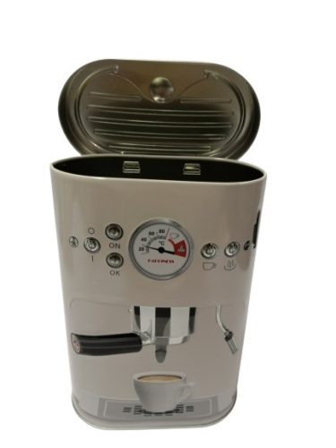 Fém kávés doboz, ovális