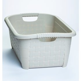 * Rattan hatású ruháskosár 20 L bézs