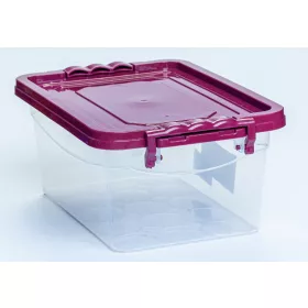 Tároló doboz bordó tetővel (4 L-es)