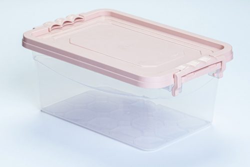 * Tároló doboz pink tetővel 4 l