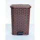 * Pedálos szemetes rattan hatású 12 l Barna