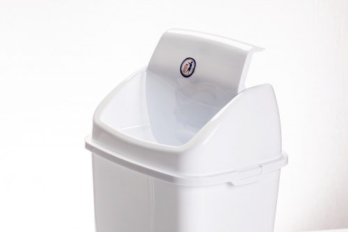 * Billenős szemetes 18 l fehér