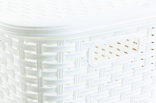 * Szennyestartó rattan hatású 60L fehér