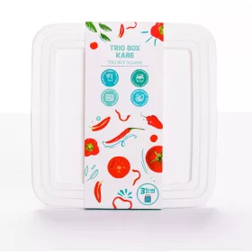 * Multibox ételtároló szett 3 részes fehér tetővel