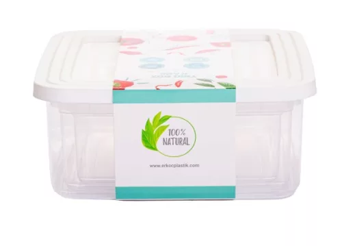 * Multibox ételtároló szett 3 részes fehér tetővel