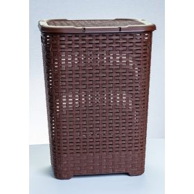 * Rattan hatású szennyestartó 60 l, barna