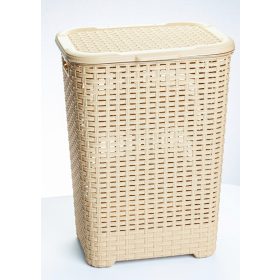 * Szennyestartó rattan hatású 60L bézs