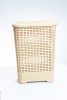 * Rattan hatású fedeles szennyestartó 45 L bézs