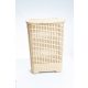 * Rattan hatású fedeles szennyestartó 45 L bézs