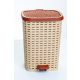 * Pedálos szemetes rattan hatású 12 l Bézs