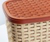* Pedálos szemetes rattan hatású 12 l Bézs