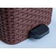* Pedálos szemetes rattan hatású 26 L barna