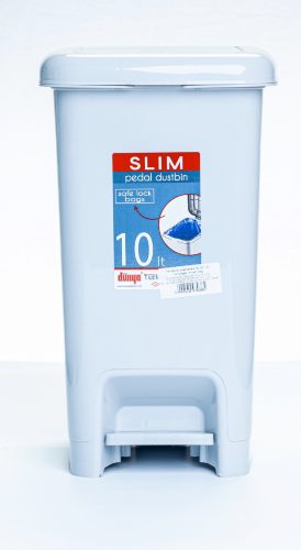* Pedálos szemetes SLIM 10 L világos szürke