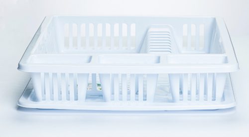 * Edényszárító tálcával 46X37 CM Fehér