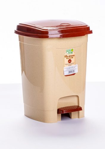 * Pedálos szemetes 6 literes bézs