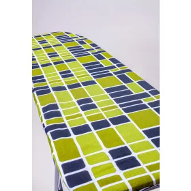 * Vasalóállvány fa 110*30 cm Zöld kocka mintás