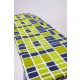 * Vasalóállvány fa 110*30 cm Zöld kocka mintás