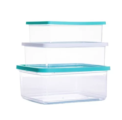 * Multibox ételtároló szett 3 részes fehér-zöld tetővel