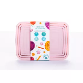 * Ételtartó 3 részes pink